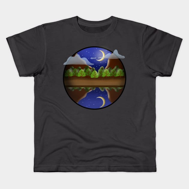 Solemn Nighttime Kids T-Shirt by MarMi